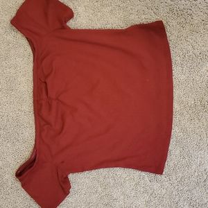 Women's maroon crop top
